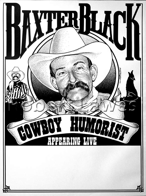 Baxter Black Poster Illustration