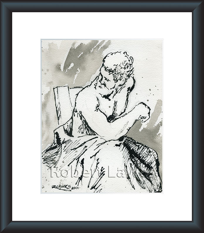 God In India Ink And Ink Wash