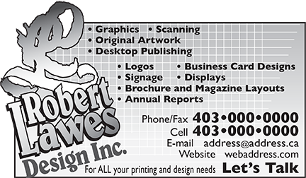 Robert Lawes Design Phone Book Ad